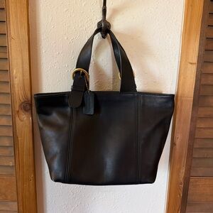 Coach vintage Waverly small Black Leather Tote